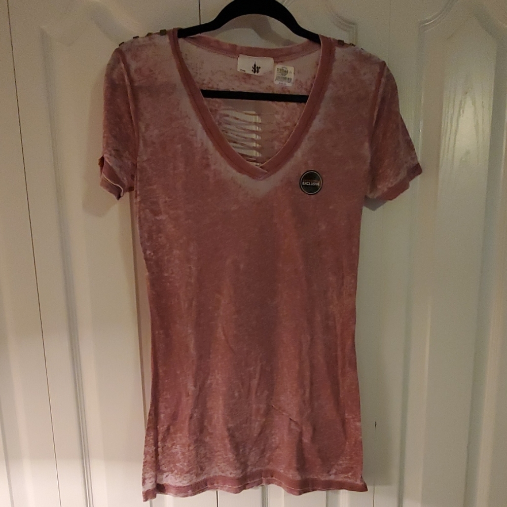NWT Metropark pink burnout t-shirt Large